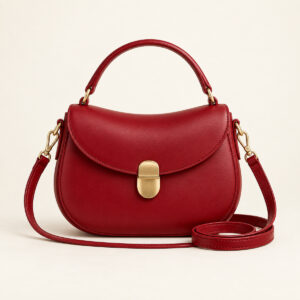 Valeria Ruby Crescent Bag